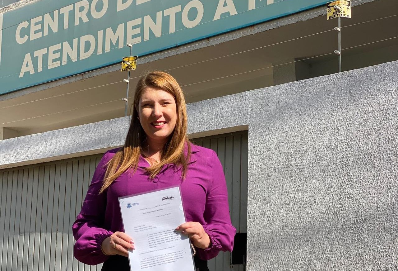 Andreia Rezende pede atendimento virtual no Centro de Referência da Mulher