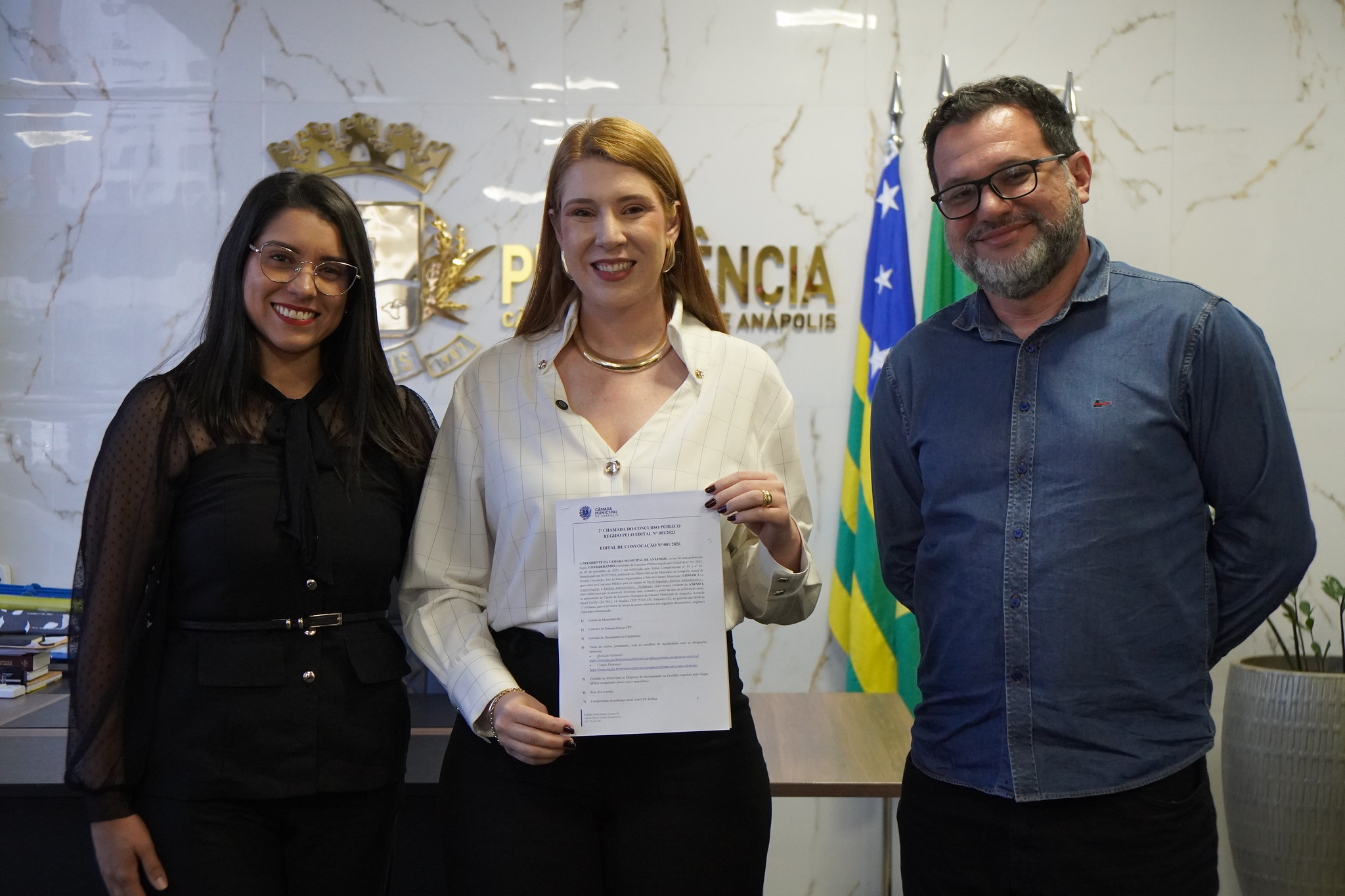 Novos servidores efetivos tomam posse e reforçam o quadro técnico da Câmara de Anápolis