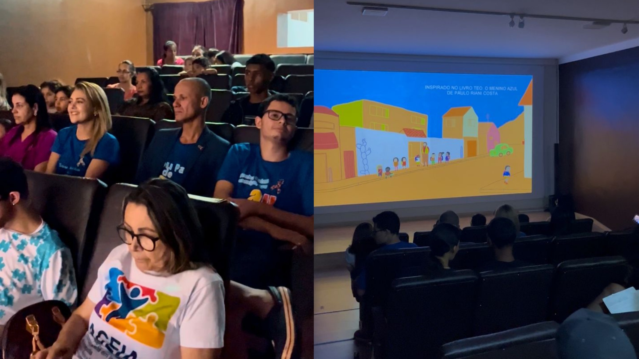 Reamilton do Autismo participa do Cinema Azul ao lado da família no Cine Sibasolly